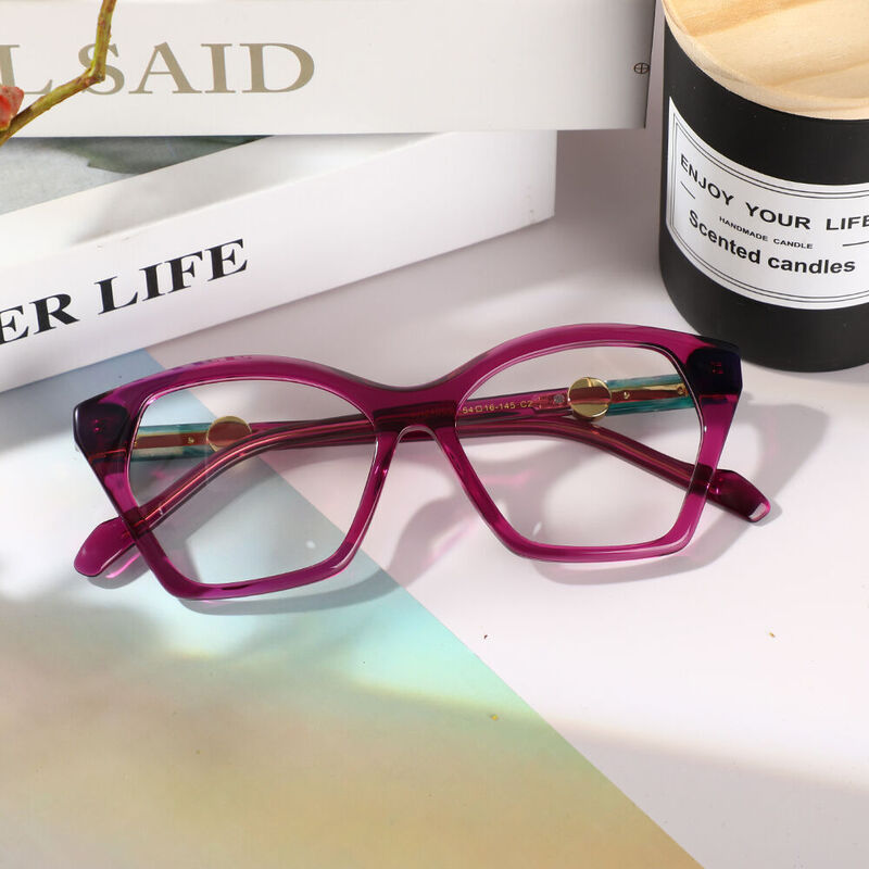 Rhodes Cat Eye Purple Glasses