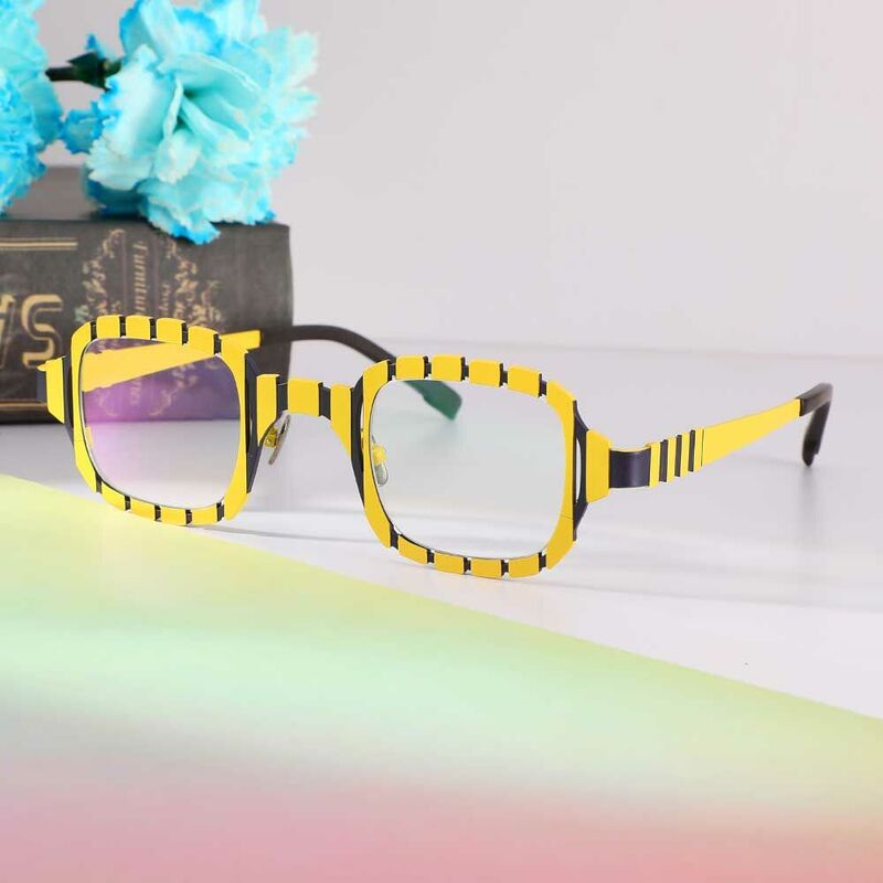 Lunettes de Vue Constance Carré Jaune