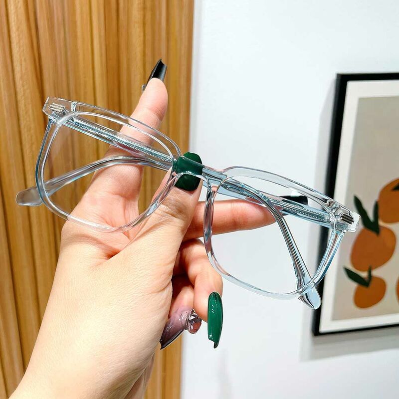 Martha Square Blue Glasses