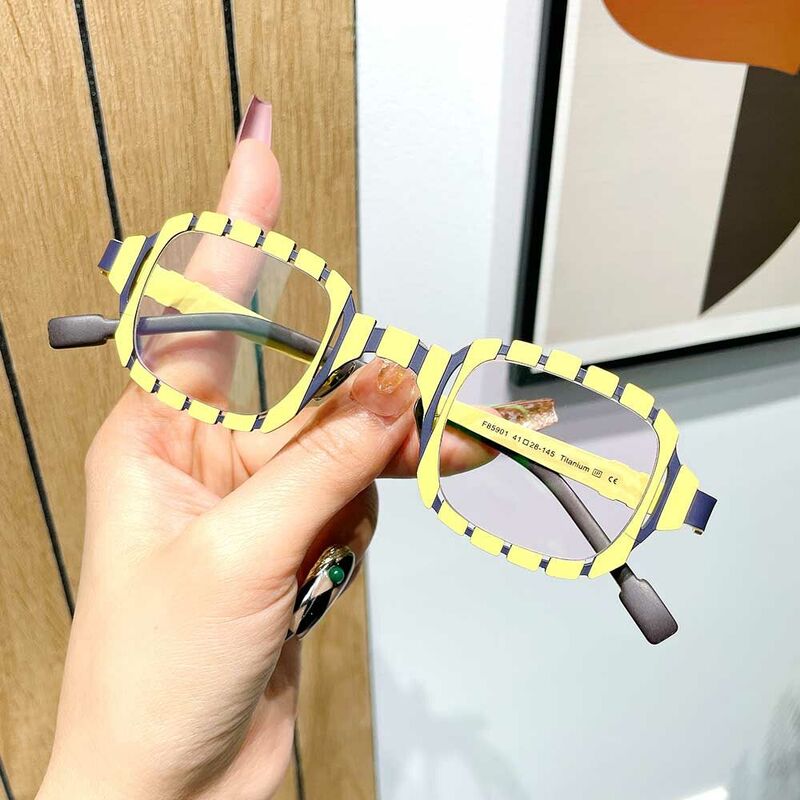 Lunettes de Vue Constance Carré Jaune