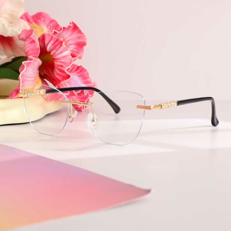 Bridget Cat Eye Black Glasses