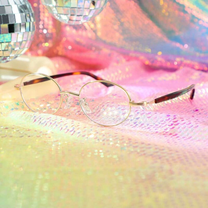 Ophelia Oval Gold Glasses