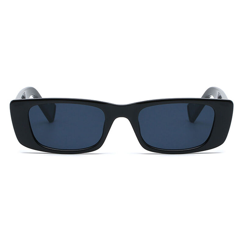 Val Rectangle Black Sunglasses