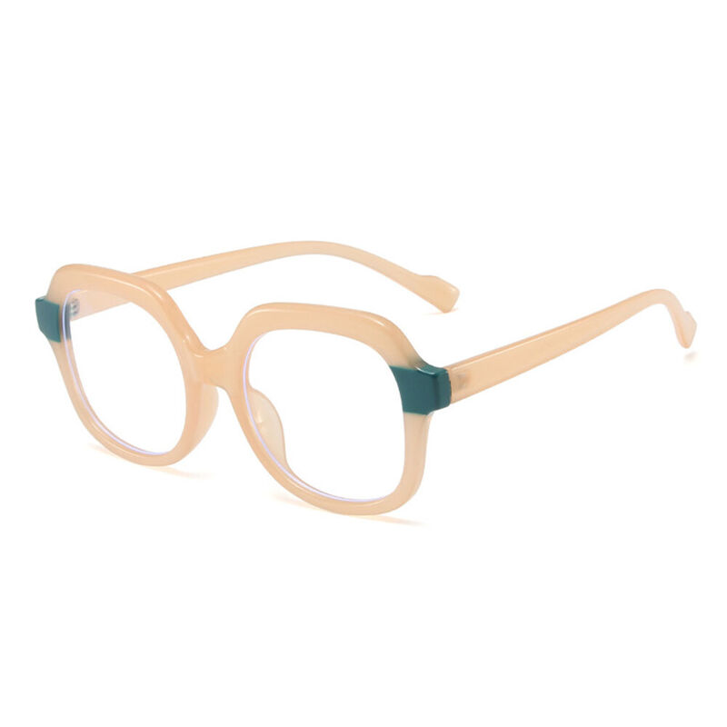 Gemma Geometric Orange Glasses