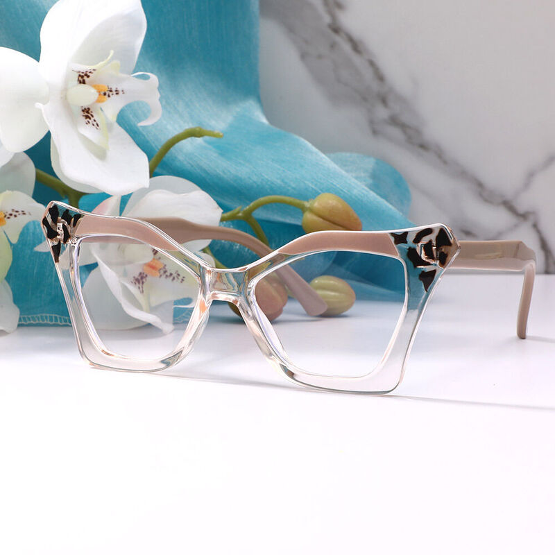 Scotao Cat Eye Brown Glasses