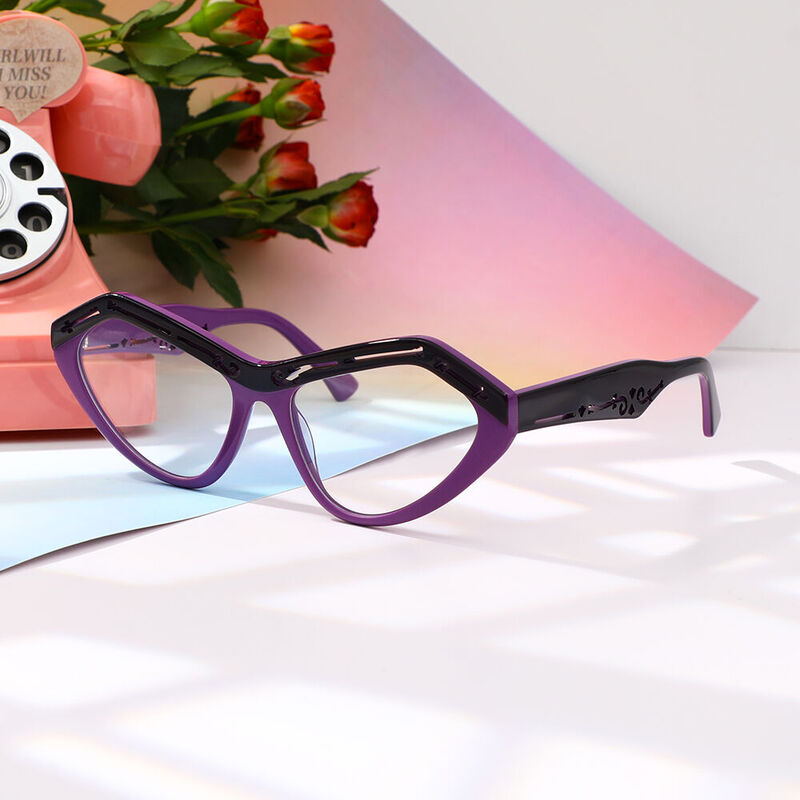 Congrev Cat Eye Lila Brille