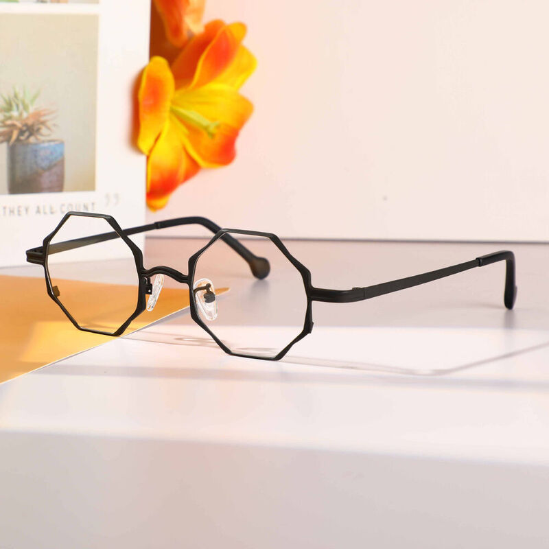 Sawye Geometric Black Glasses