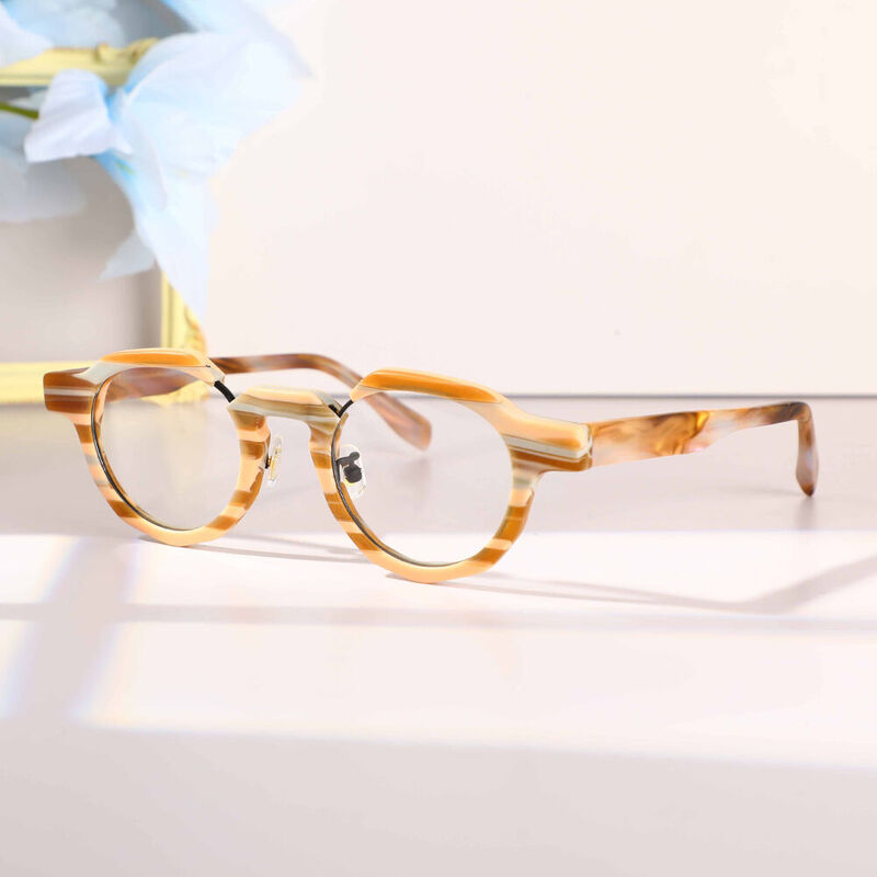 Juliet Geometric Yellow Glasses
