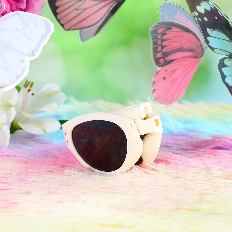 Sandy Cat Eye Weiße Sonnenbrille