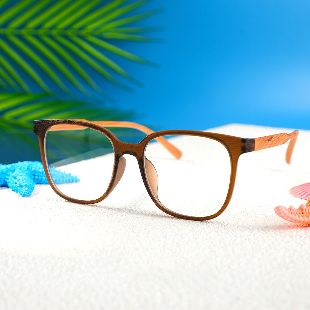 Candice Quadratische Braune Brille