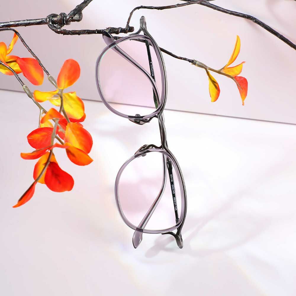 Dempsey Quadratische Graue Brille