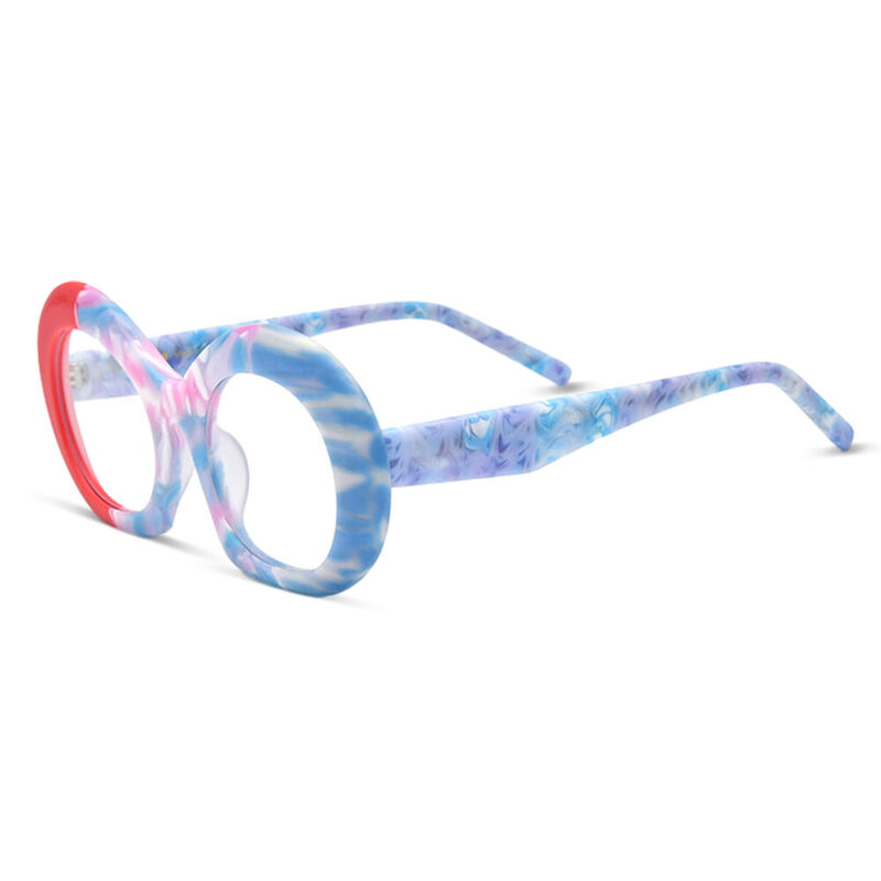 Camp Oval Blue Glasses