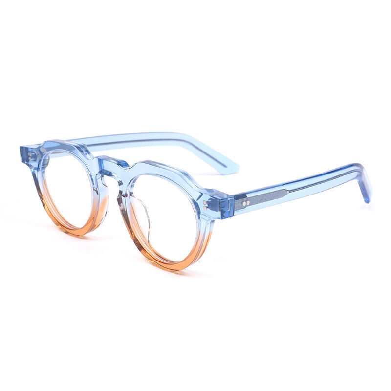 Susvn Round Blue Glasses