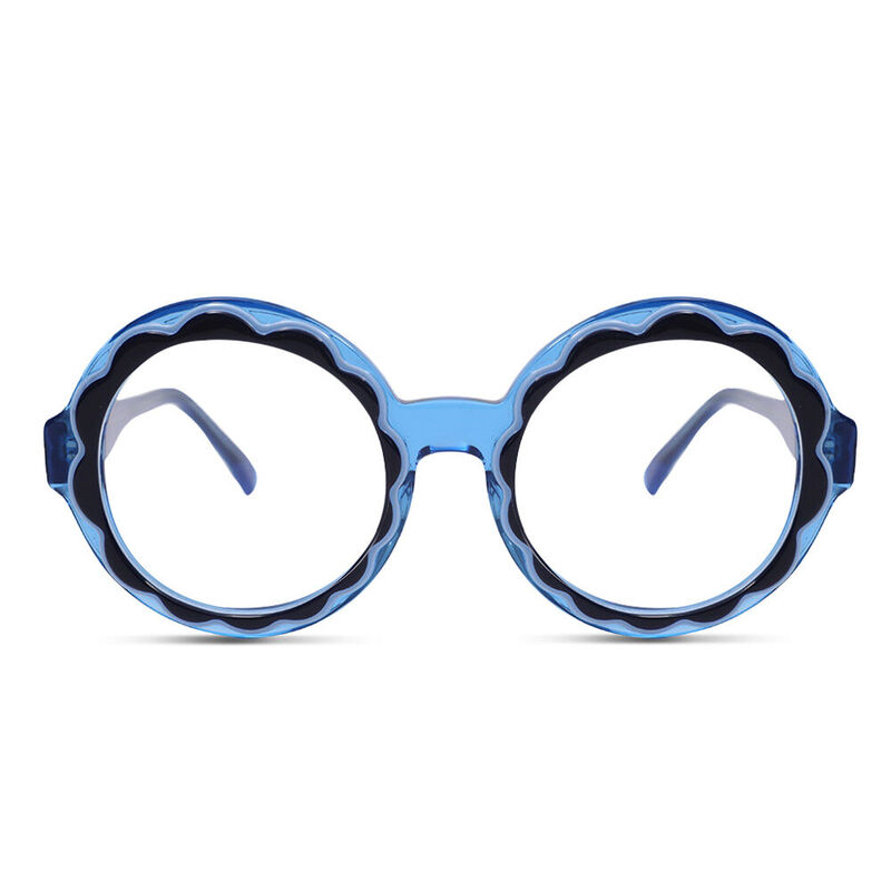 Berrie Round Blue Glasses