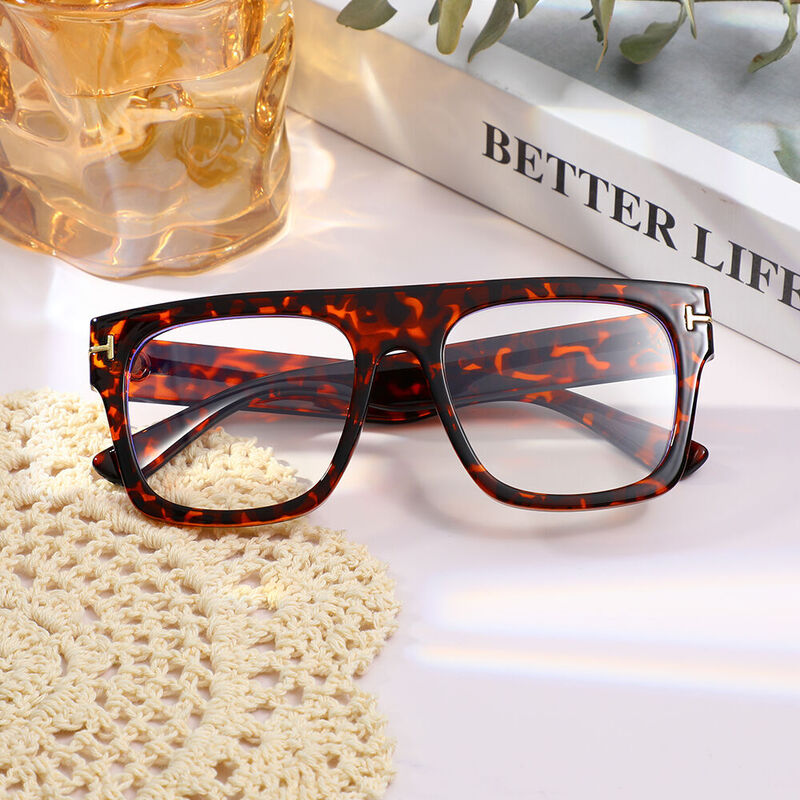 Vibrant Square Tortoise Glasses