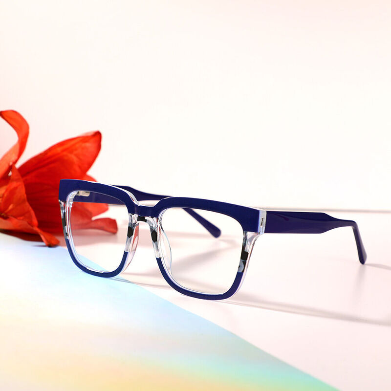 Romeo Square Blue Glasses