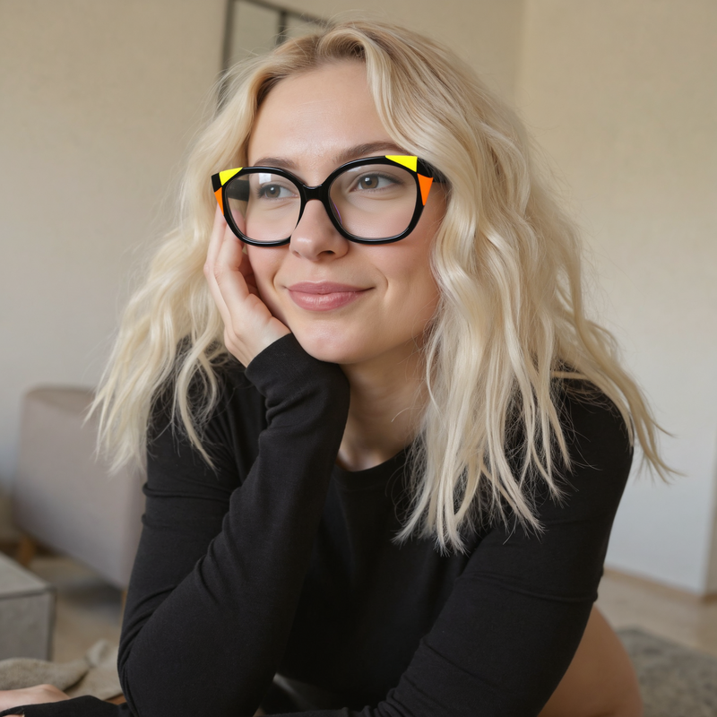 Saroya Cat Eye Black Glasses