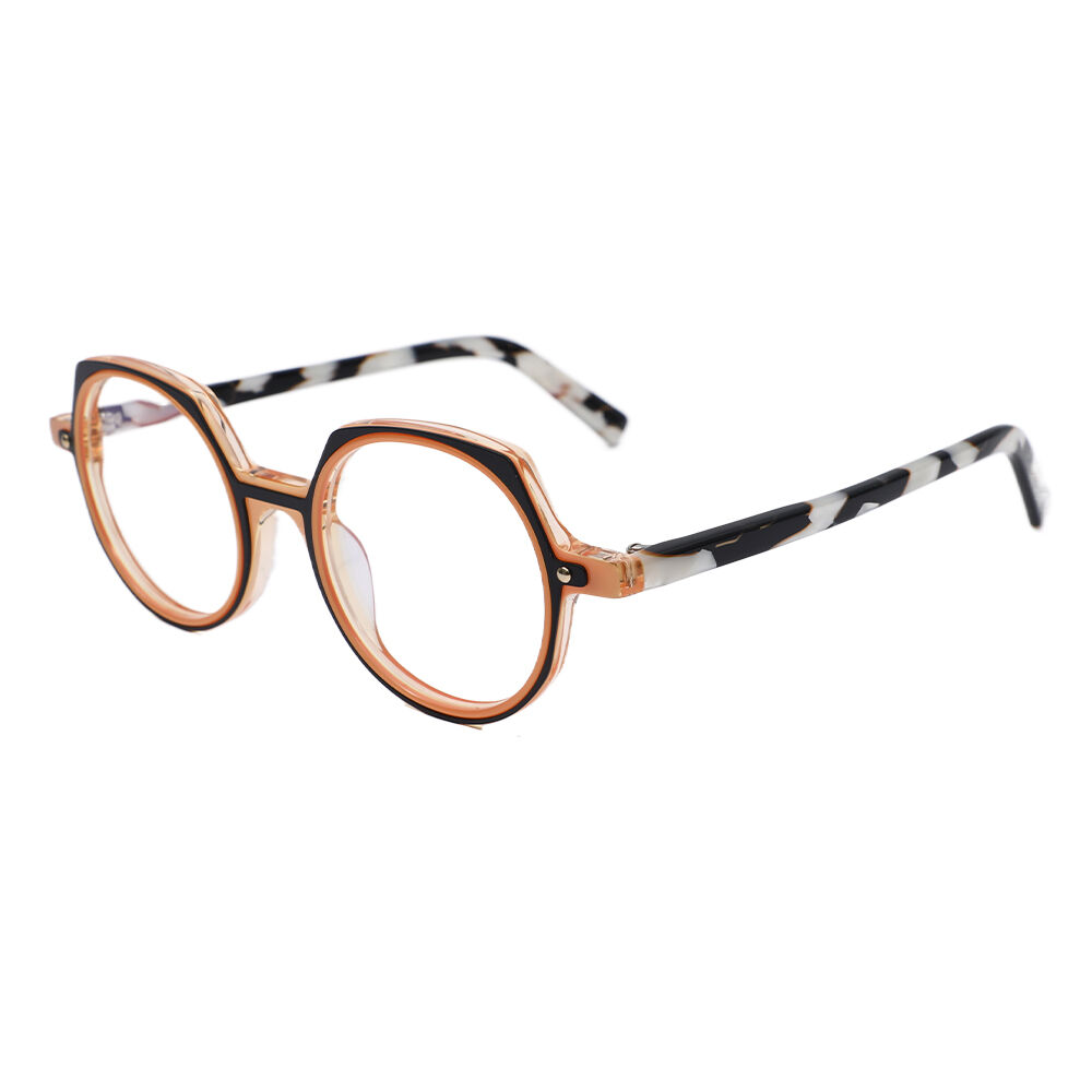 Pene Round Orange Glasses