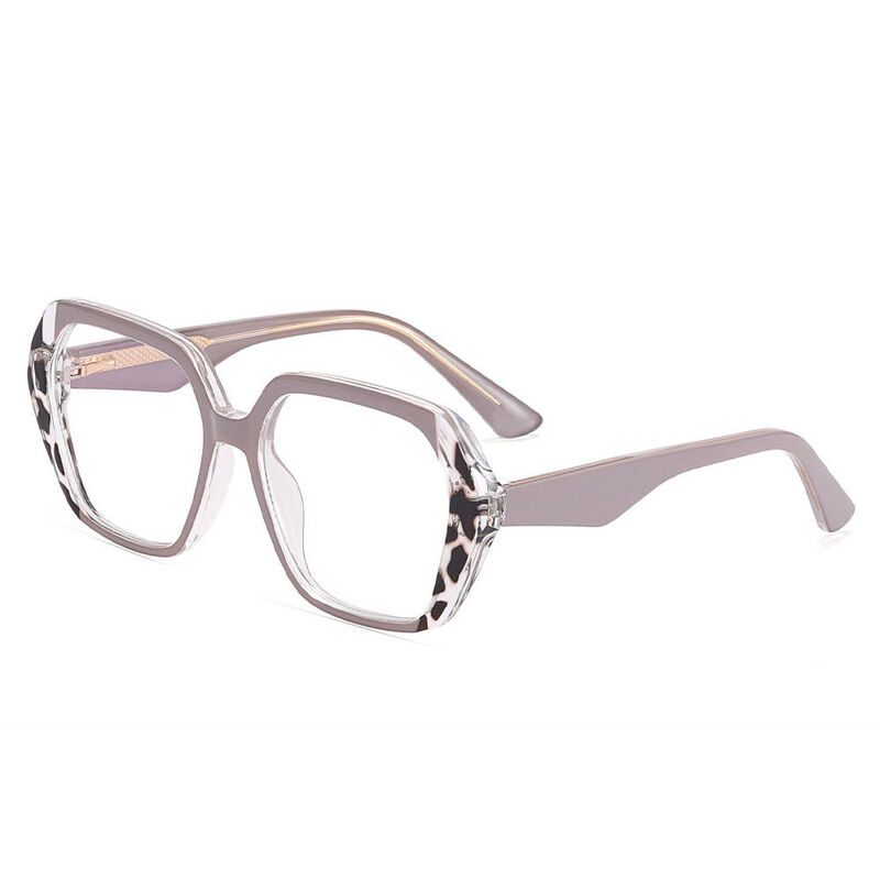 Danesha Geometric Gray Leopard Glasses