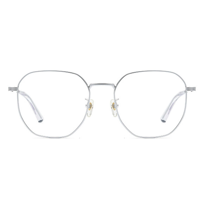 Leslee Geometric Silver Glasses
