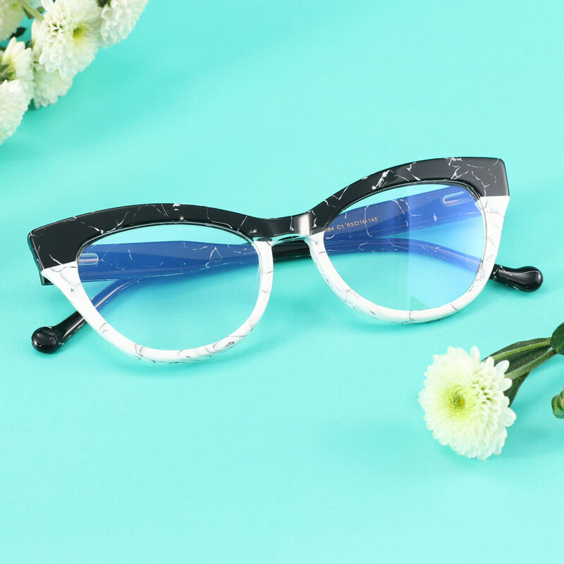 Martine Cat Eye White Glasses