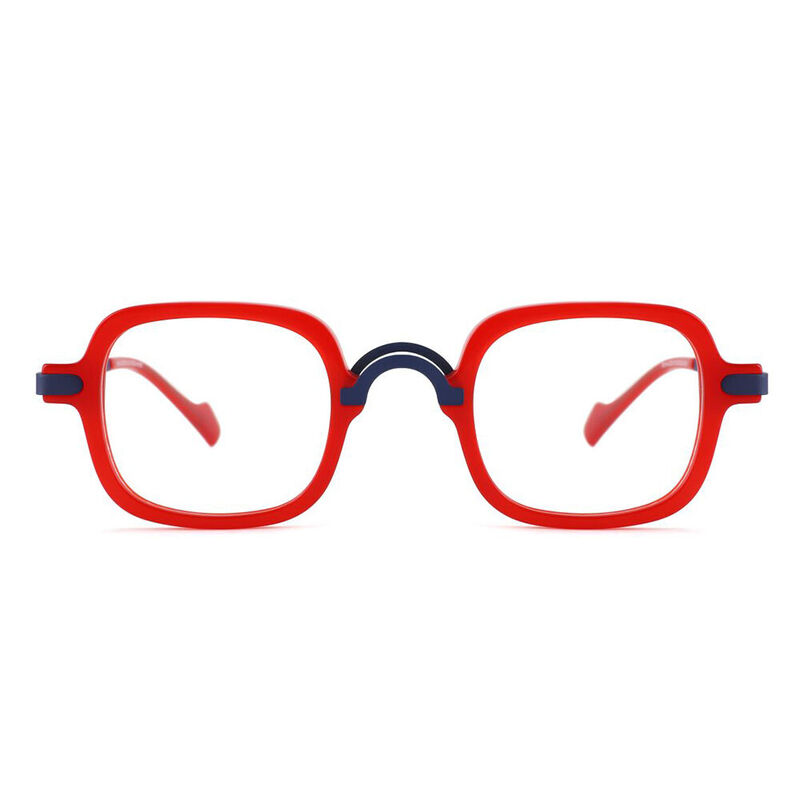 Sapir Square Red Glasses