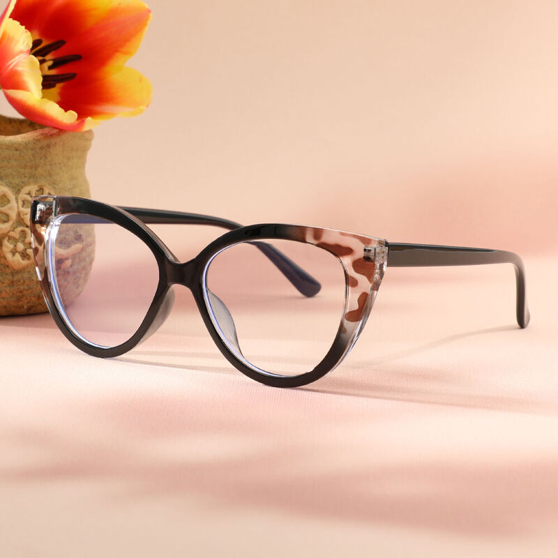 Grote Cat Eye Leopard Glasses