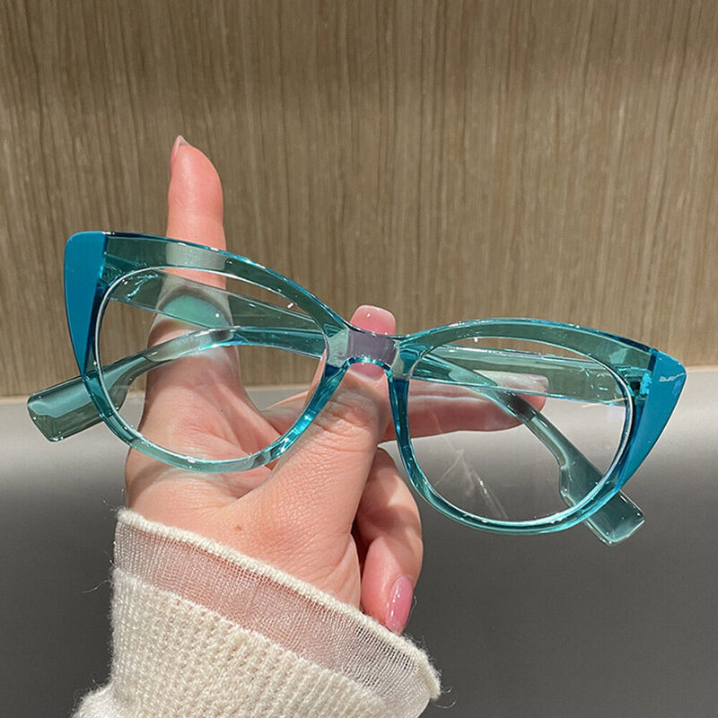 Gafas Graduadas Tipo Cat Eye Azules Ted