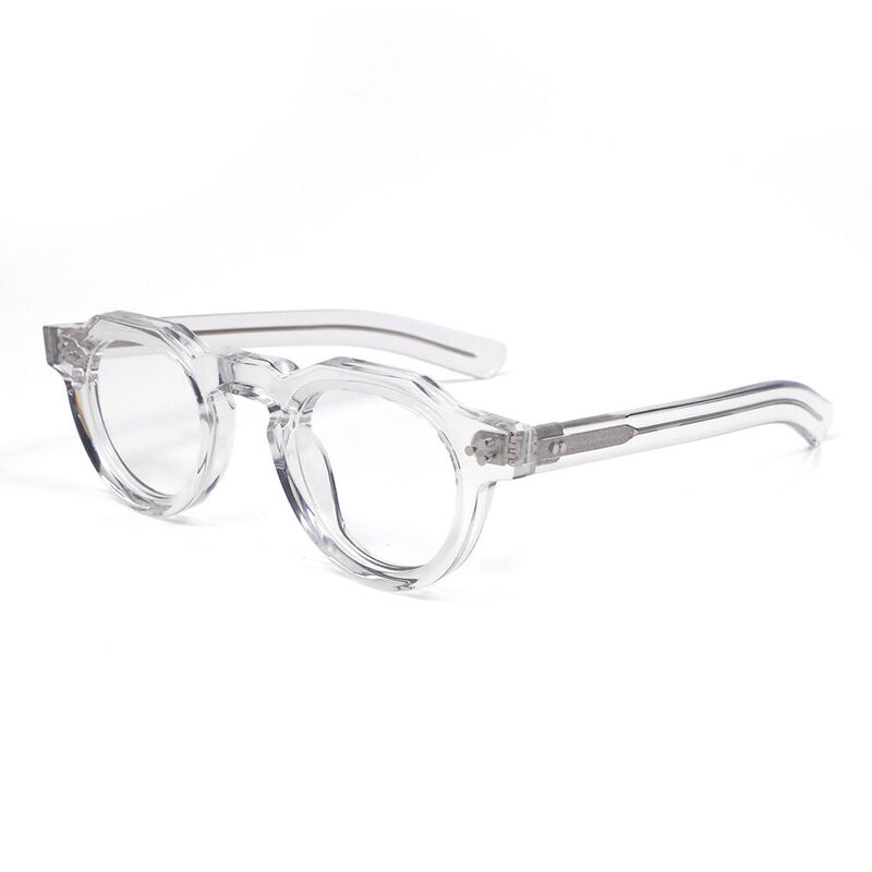 Cedrica Round Clear Glasses