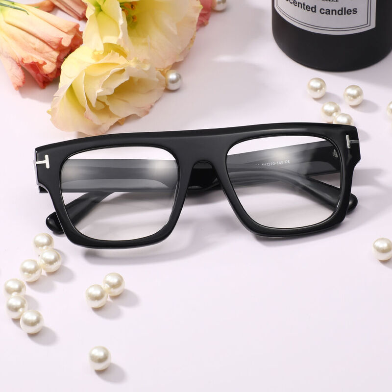 Baire  Square Black Glasses