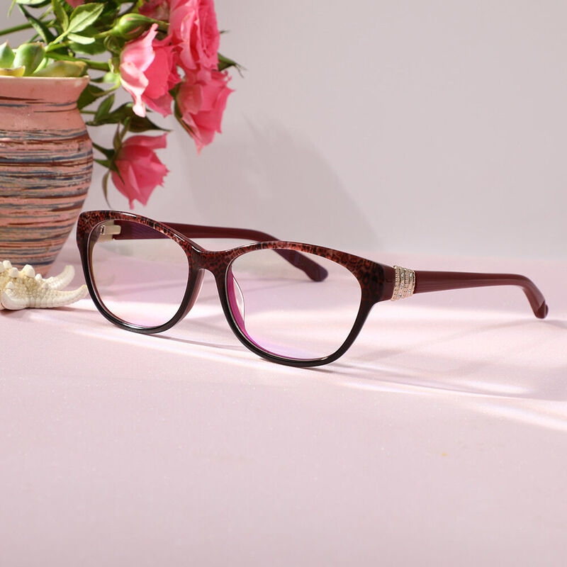 Wollast Rectangle Brown Glasses