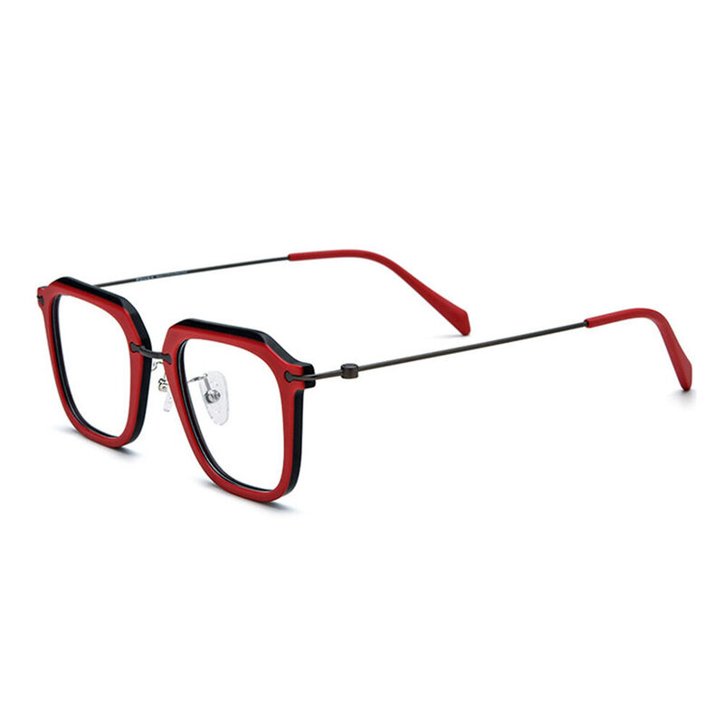 Zechariah Square Red Glasses