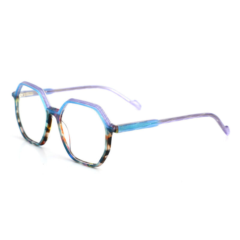 Zora Geometrische Blaue Brille