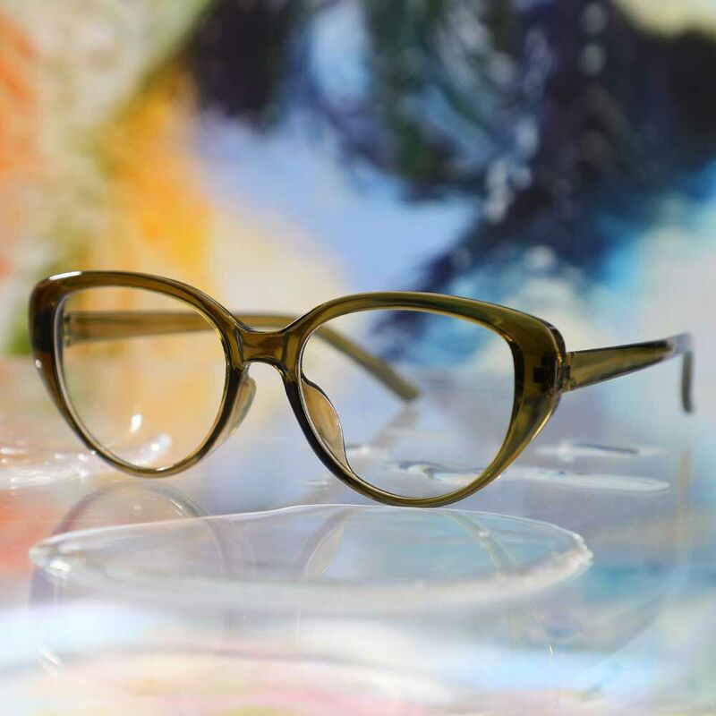 Lunettes de Vue Audrey Cat Eye Vert