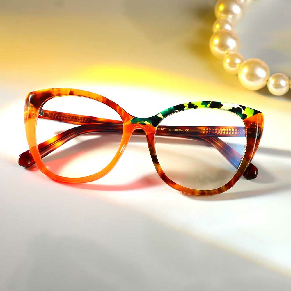 Occhiali da Vista Sid Cat Eye Arancione