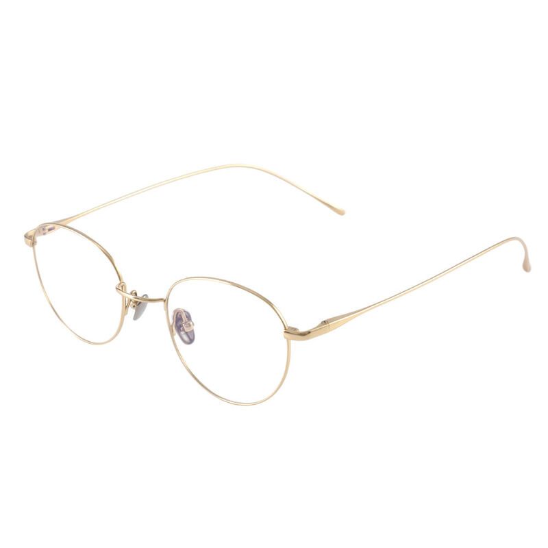 Melville Round Gold Glasses