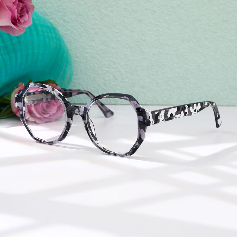 Doher Geometric Grey Glasses