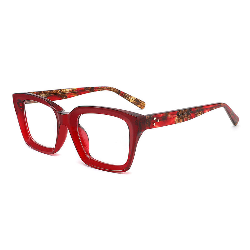 Copperfie Quadratische Rote Brille