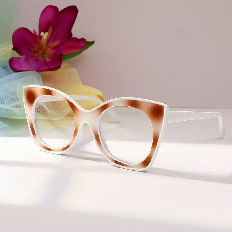 Lunettes de Vue Betty Cat Eye Blanche
