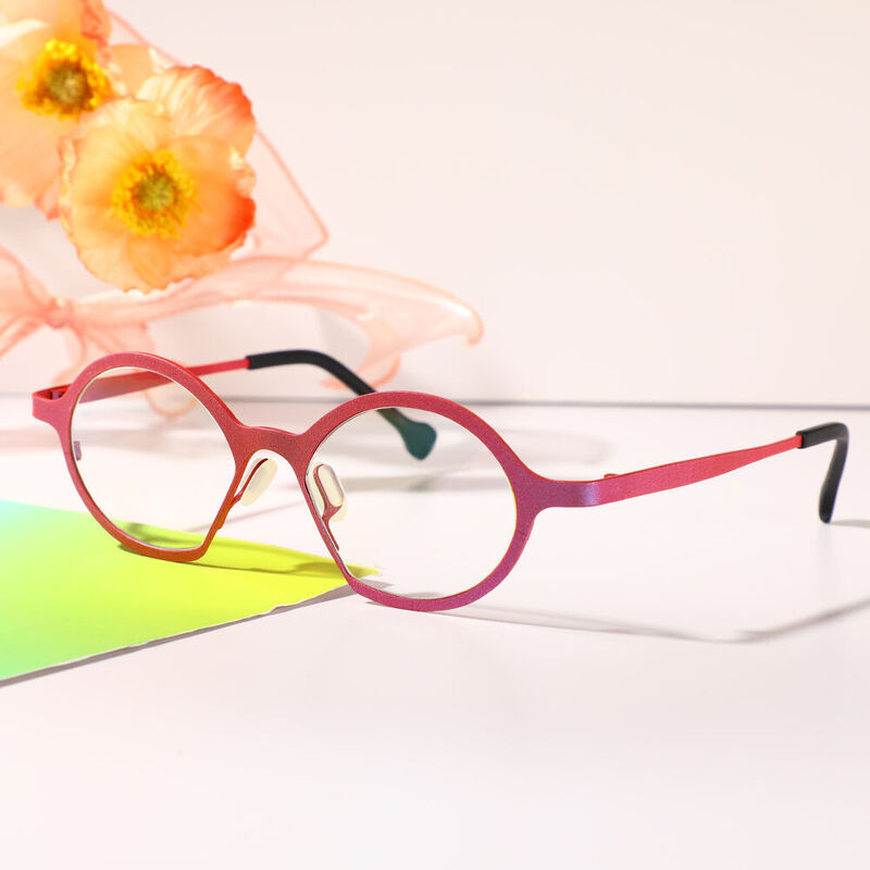 Noel Round Purple Glasses