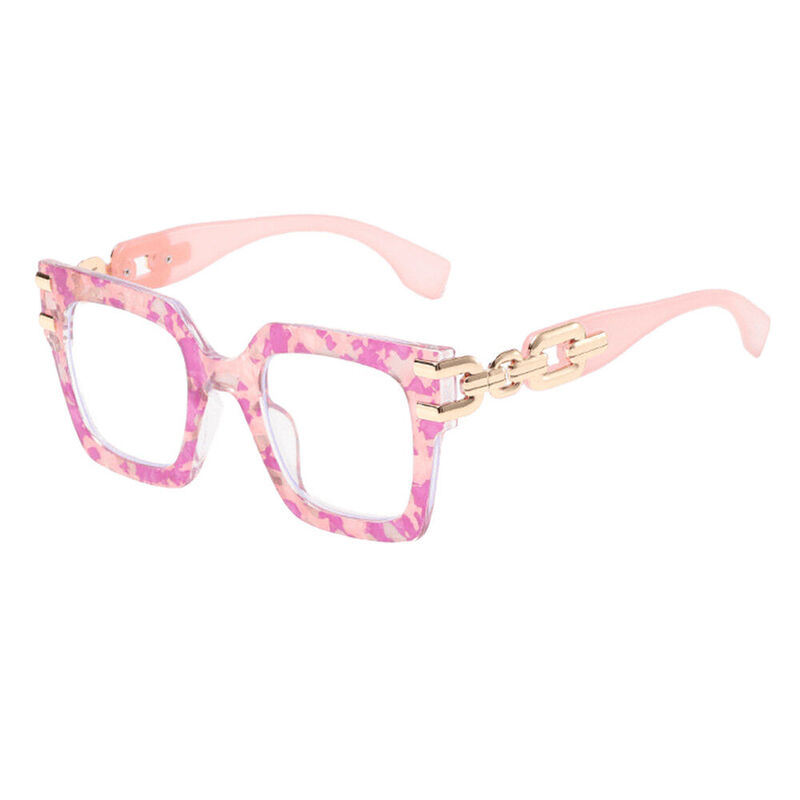 Nydia Square Pink Glasses