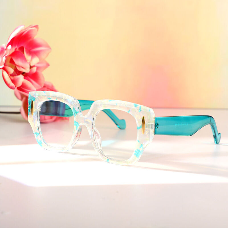 Giles Square Blue Glasses