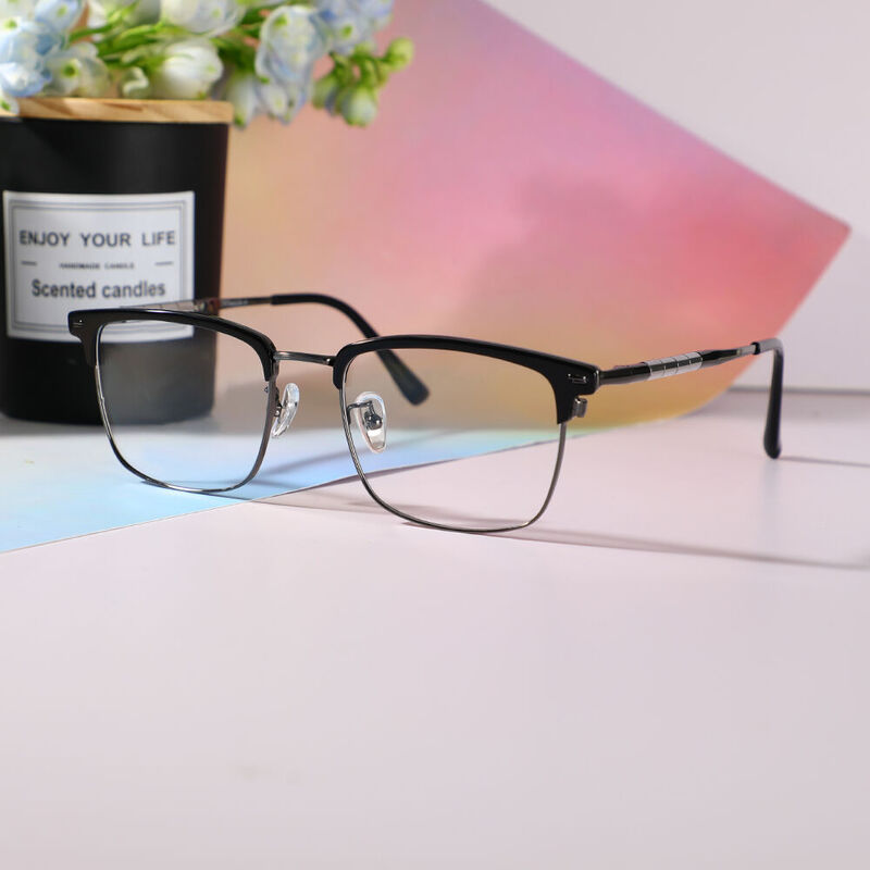 Sapir Browline Gray Glasses