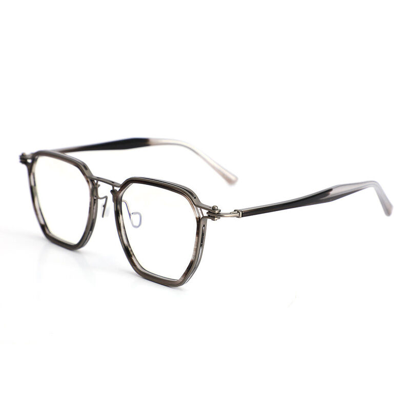Elizabet Geometrische Graue Brille