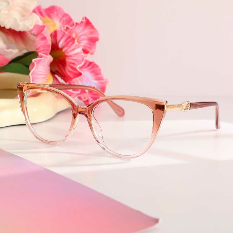 Betsy Cat Eye Brown Glasses