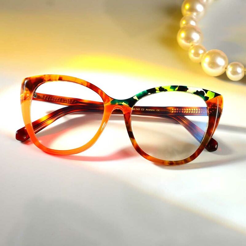 Occhiali da Vista Sid Cat Eye Arancione