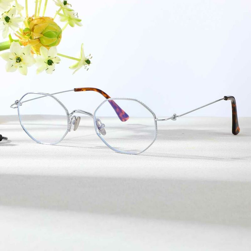 Occhiali da Vista Monroe Poligono Argenteo