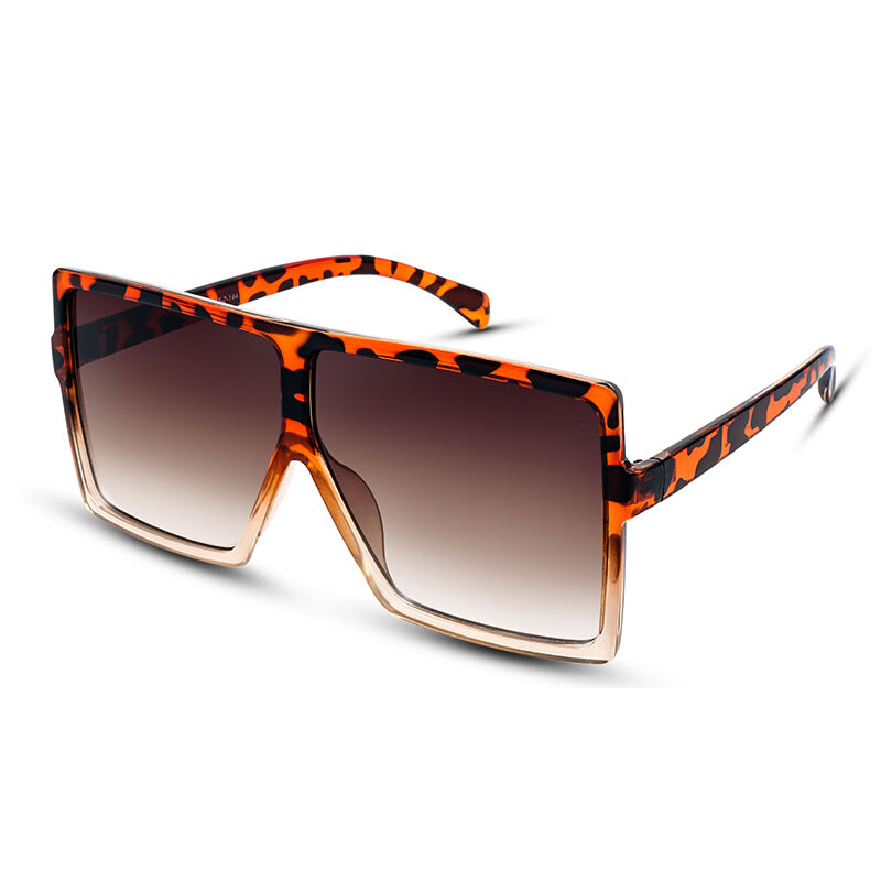 Party Mask Square Brown Gradient Sunglasses