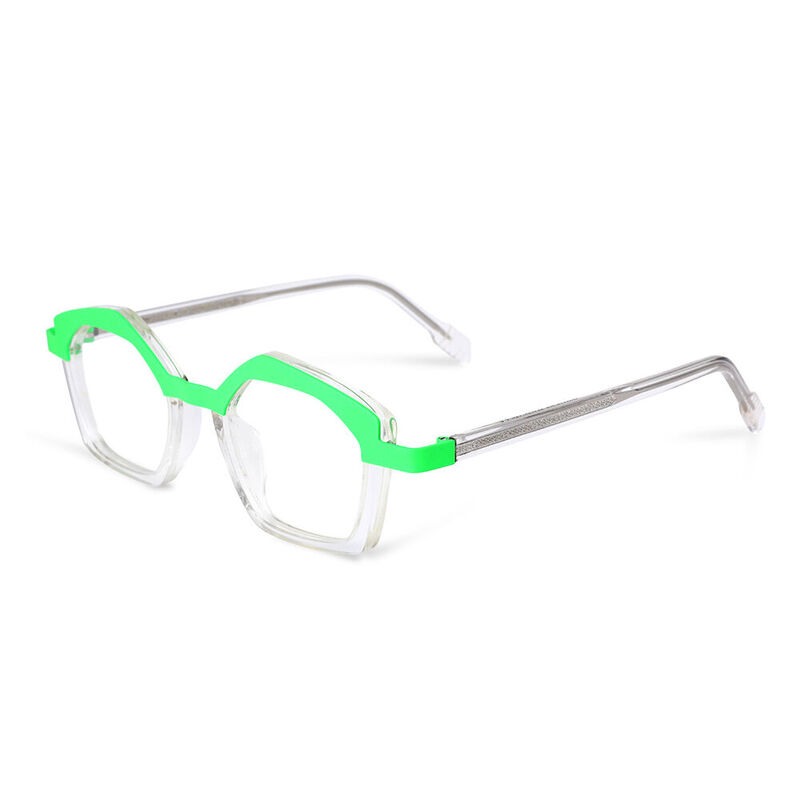 Parker Geometric Green Glasses