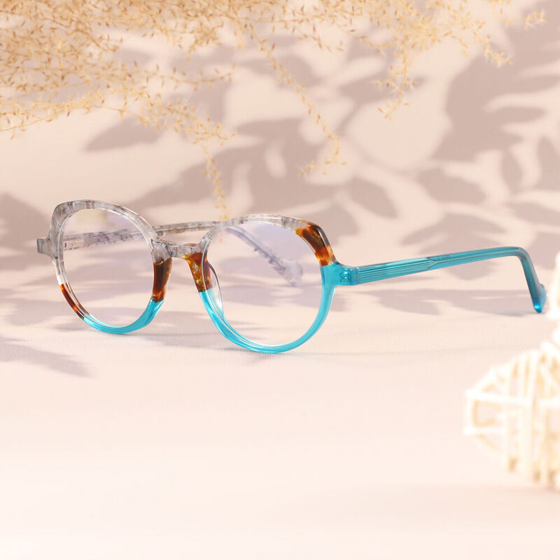 Wiley Cat Eye Blue Glasses